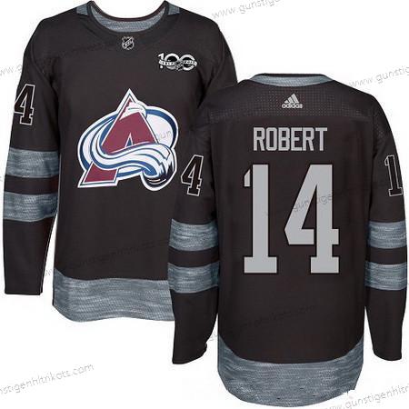 Adidas Herren Colorado Avalanche #14 Rene Robert 100th Jahrestag Strickerei NHL 2017 Hockey Trikots – Schwarz