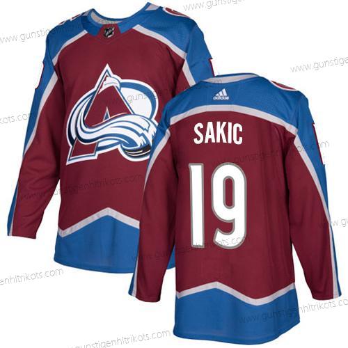 Adidas Herren Colorado Avalanche #19 Joe Sakic Heimtrikots Authentisch Strickerei NHL Trikots – Rot