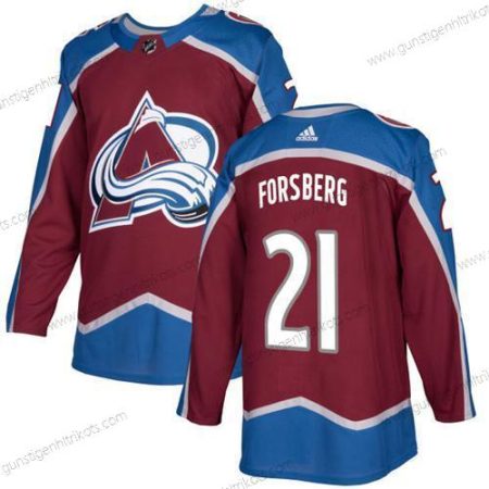 Adidas Herren Colorado Avalanche #21 Peter Forsberg Heimtrikots Authentisch Strickerei NHL Trikots – Rot