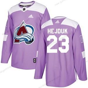 Adidas Herren Colorado Avalanche #23 Milan Hejduk Authentisch Bekämpft Krebs Praxis Trikots – Lila