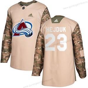 Adidas Herren Colorado Avalanche #23 Milan Hejduk Authentisch Veterans Day Praxis Trikots – Tarnfarbe