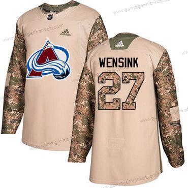 Adidas Herren Colorado Avalanche #27 John Wensink Authentisch 2017 Veterans Day Strickerei NHL Trikots – Tarnfarbe