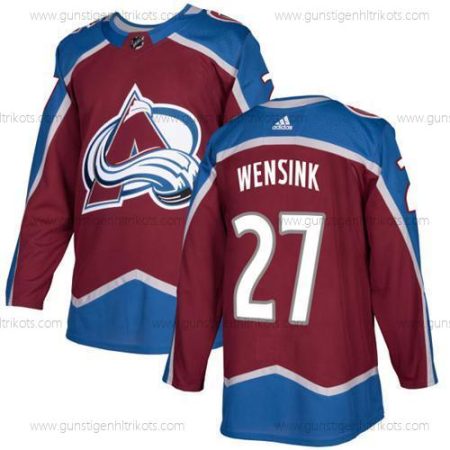 Adidas Herren Colorado Avalanche #27 John Wensink Heimtrikots Authentisch Strickerei NHL Trikots – Rot