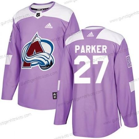 Adidas Herren Colorado Avalanche #27 Scott Parker Authentisch Bekämpft Krebs Praxis Trikots – Lila