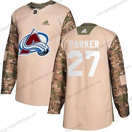 Adidas Herren Colorado Avalanche #27 Scott Parker Authentisch Veterans Day Praxis Trikots – Tarnfarbe