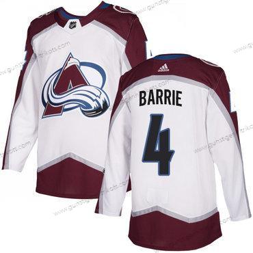 Adidas Herren Colorado Avalanche #4 Tyson Barrie Auswärtstrikots Authentisch Strickerei NHL Trikots – Weiß