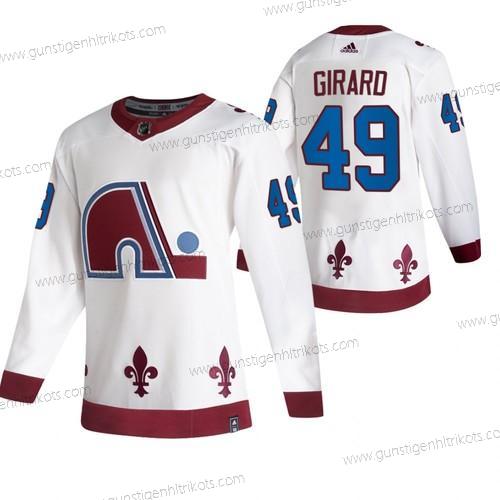 Adidas Herren Colorado Avalanche #49 Samuel Girard 2020-21 Rückseite Retro ersatzweise NHL Trikots – Weiß