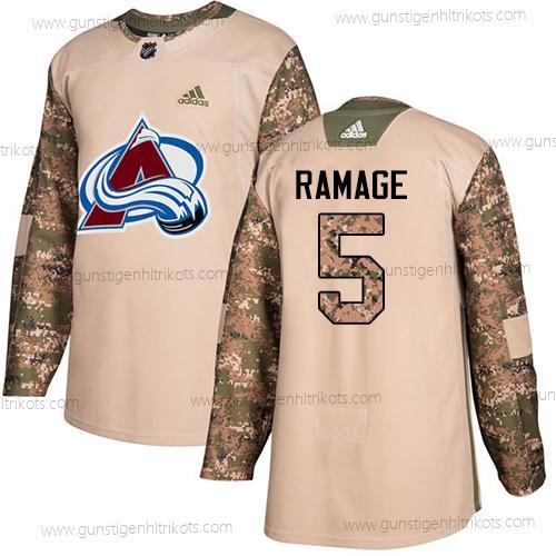 Adidas Herren Colorado Avalanche #5 Rob Ramage Authentisch 2017 Veterans Day Strickerei NHL Trikots – Tarnfarbe