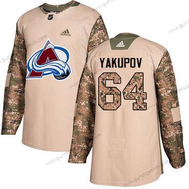 Adidas Herren Colorado Avalanche #64 Nail Yakupov Authentisch 2017 Veterans Day Strickerei NHL Trikots – Tarnfarbe