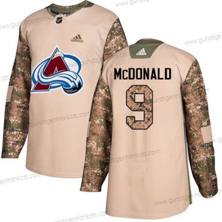 Adidas Herren Colorado Avalanche #9 Lanny Mcdonald Authentisch 2017 Veterans Day Strickerei NHL Trikots – Tarnfarbe