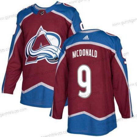 Adidas Herren Colorado Avalanche #9 Lanny Mcdonald Heimtrikots Authentisch Strickerei NHL Trikots – Rot