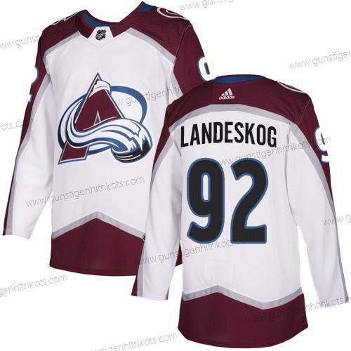 Adidas Herren Colorado Avalanche #92 Gabriel Landeskog Auswärtstrikots Authentisch NHL Trikots – Weiß