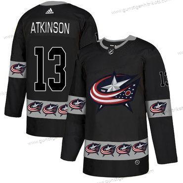 Adidas Herren Columbus Blue Jackets #13 Cam Atkinson Team Logos Trikots – Schwarz