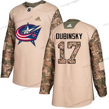 Adidas Herren Columbus Blue Jackets #17 Brandon Dubinsky Authentisch 2017 Veterans Day Strickerei NHL Trikots – Tarnfarbe