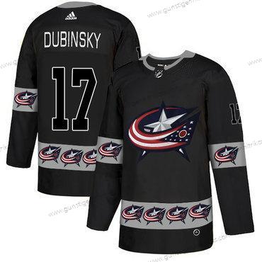 Adidas Herren Columbus Blue Jackets #17 Brandon Dubinsky Team Logos Trikots – Schwarz