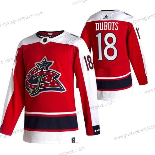 Adidas Herren Columbus Blue Jackets #18 Pierre-Luc Dubois 2020-21 Rückseite Retro ersatzweise NHL Trikots – Rot