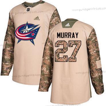 Adidas Herren Columbus Blue Jackets #27 Ryan Murray Authentisch 2017 Veterans Day Strickerei NHL Trikots – Tarnfarbe