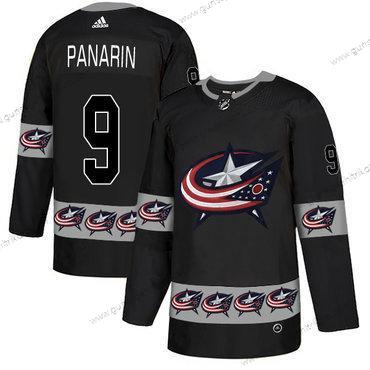 Adidas Herren Columbus Blue Jackets #9 Artemi Panarin Team Logos Trikots – Schwarz