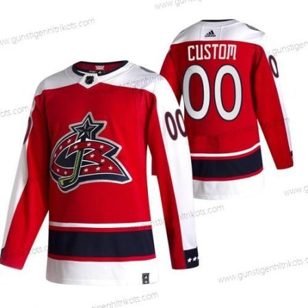 Adidas Herren Columbus Blue Jackets Personalisiertes 2020-21 ersatzweise Authentisch Spieler NHL Trikots – Rot