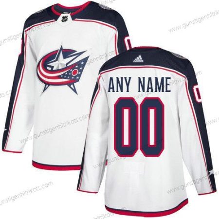 Adidas Herren Columbus Blue Jackets Personalisiertes NHL Authentisch Trikots – Weiß