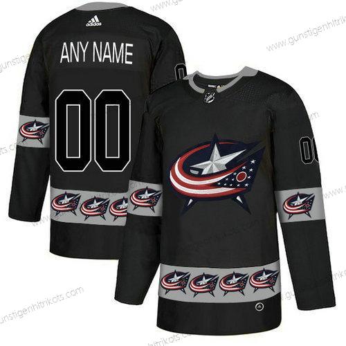 Adidas Herren Columbus Blue Jackets Personalisiertes Team Logos Trikots – Schwarz