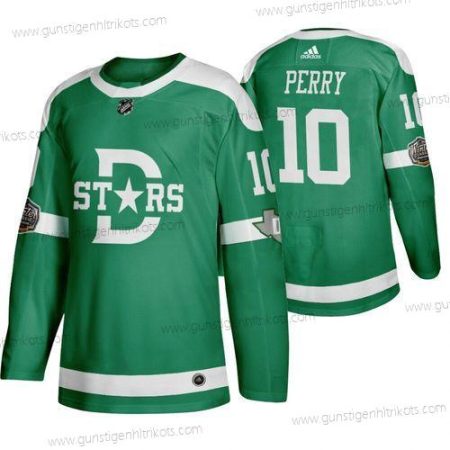 Adidas Herren Dallas Stars 10 Corey Perry 2020 Winter Klassisch Trikots – Grün