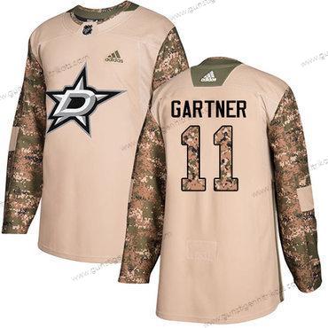 Adidas Herren Dallas Stars #11 Mike Gartner Authentisch 2017 Veterans Day Strickerei NHL Trikots – Tarnfarbe