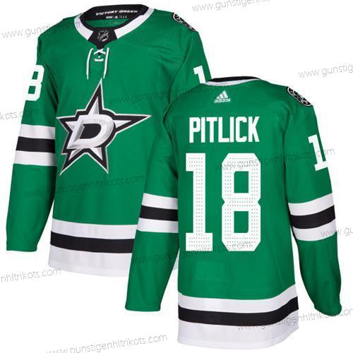 Adidas Herren Dallas Stars #18 Tyler Pitlick Heimtrikots Authentisch Strickerei NHL Trikots – Grün