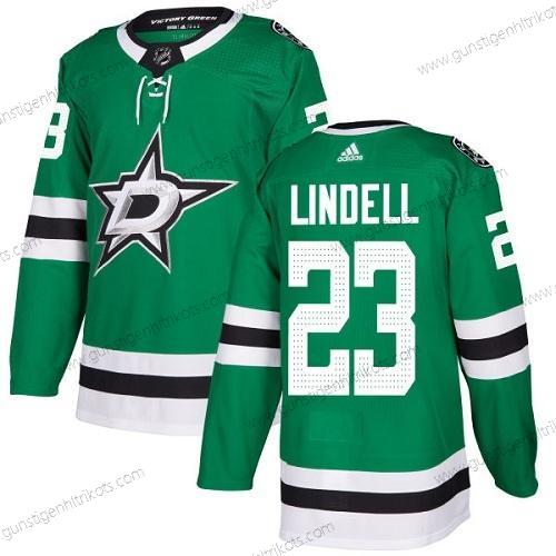 Adidas Herren Dallas Stars #23 Esa Lindell Heimtrikots Authentisch Strickerei NHL Trikots – Grün