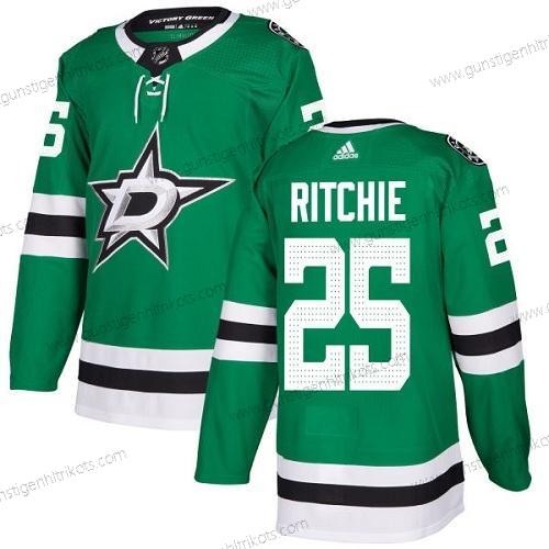 Adidas Herren Dallas Stars #25 Brett Ritchie Heimtrikots Authentisch Strickerei NHL Trikots – Grün