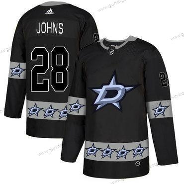 Adidas Herren Dallas Stars #28 Stephen Johns Team Logos Trikots – Schwarz