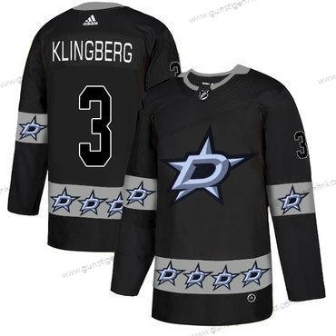 Adidas Herren Dallas Stars #3 John Klingberg Team Logos Trikots – Schwarz