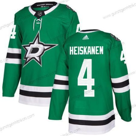 Adidas Herren Dallas Stars #4 Miro Heiskanen Heimtrikots Authentisch Strickerei NHL Trikots – Grün