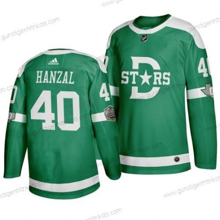 Adidas Herren Dallas Stars 40 Martin Hanzal 2020 Winter Klassisch Trikots – Grün