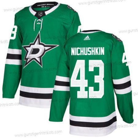 Adidas Herren Dallas Stars #43 Valeri Nichushkin Heimtrikots Authentisch Strickerei NHL Trikots – Grün