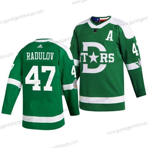 Adidas Herren Dallas Stars 47 Alexander Radulov 2020 Winter Klassisch Trikots – Grün