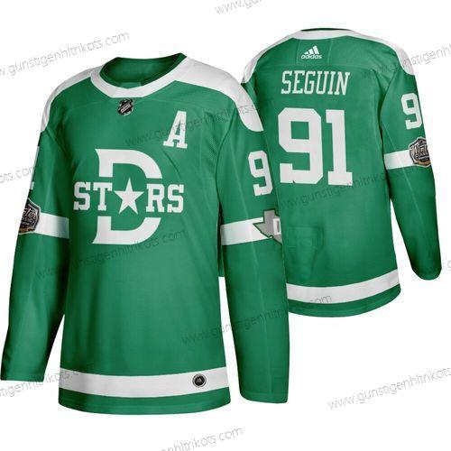 Adidas Herren Dallas Stars 91 Tyler Seguin 2020 Winter Klassisch Trikots – Grün