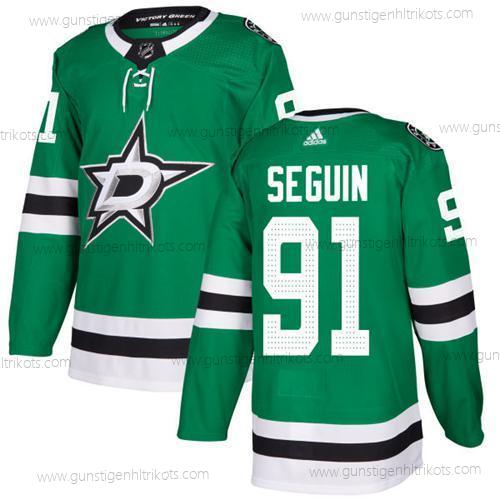 Adidas Herren Dallas Stars #91 Tyler Seguin Heimtrikots Authentisch Strickerei NHL Trikots – Grün