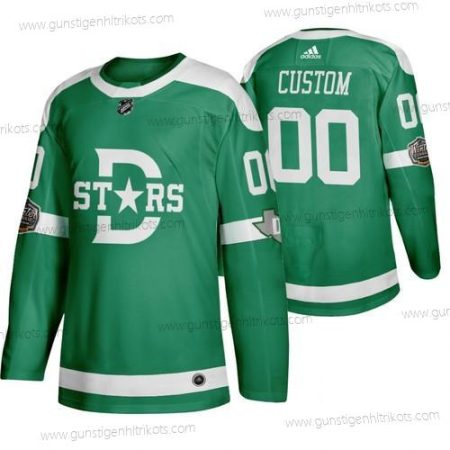 Adidas Herren Dallas Stars Personalisiertes 2020 Winter Klassisch Retro NHL Trikots – Grün