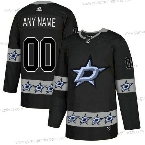 Adidas Herren Dallas Stars Personalisiertes Team Logos Trikots – Schwarz