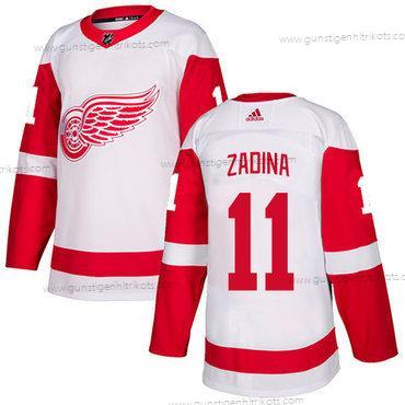 Adidas Herren Detroit Red Wings #11 Filip Zadina Authentisch NHL Trikots – Weiß