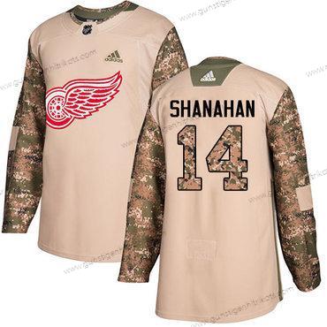 Adidas Herren Detroit Red Wings #14 Brendan Shanahan Authentisch 2017 Veterans Day Strickerei NHL Trikots – Tarnfarbe