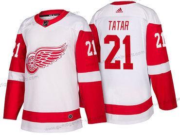 Adidas Herren Detroit Red Wings #21 Tomas Tatar 2017-2018 Hockey Strickerei NHL Trikots – Weiß