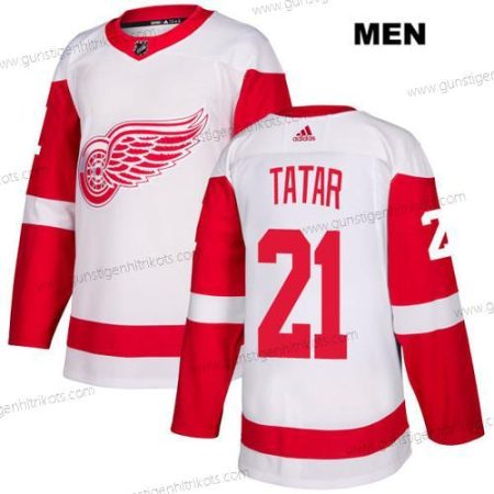 Adidas Herren Detroit Red Wings #21 Tomas Tatar Auswärtstrikots Authentisch NHL Trikots – Weiß