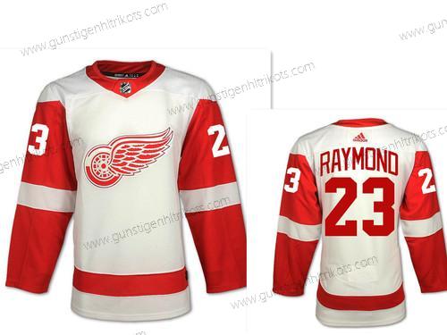 Adidas Herren Detroit Red Wings #23 Lucas Raymond Road Authentisch NHL Trikots – Weiß