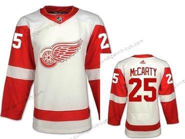 Adidas Herren Detroit Red Wings #25 Darren Mccarty Road Authentisch NHL Trikots – Weiß