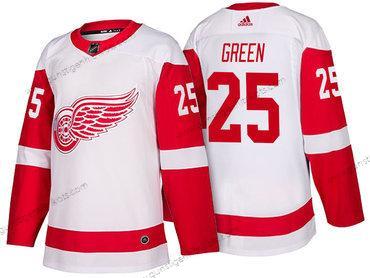 Adidas Herren Detroit Red Wings #25 Mike 2017-2018 Hockey Strickerei NHL Trikots – Grün Weiß