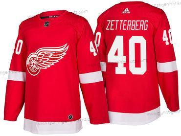 Adidas Herren Detroit Red Wings #40 Henrik Zetterberg Heimtrikots 2017-2018 Hockey Strickerei NHL Trikots – Rot