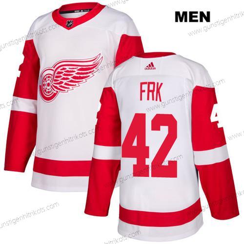 Adidas Herren Detroit Red Wings #42 Martin Frk Auswärtstrikots Authentisch NHL Trikots – Weiß