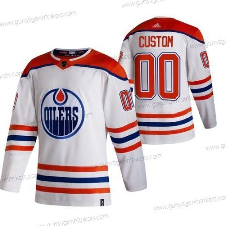 Adidas Herren Edmonton Oilers Personalisiertes 2020-21 Rückseite Retro ersatzweise NHL Trikots – Weiß